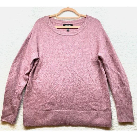 Ellen Tracy Sweater Womens Medium Pink Non Itch Pullover Knit Mulberry WEDIRU - Picture 1 of 11